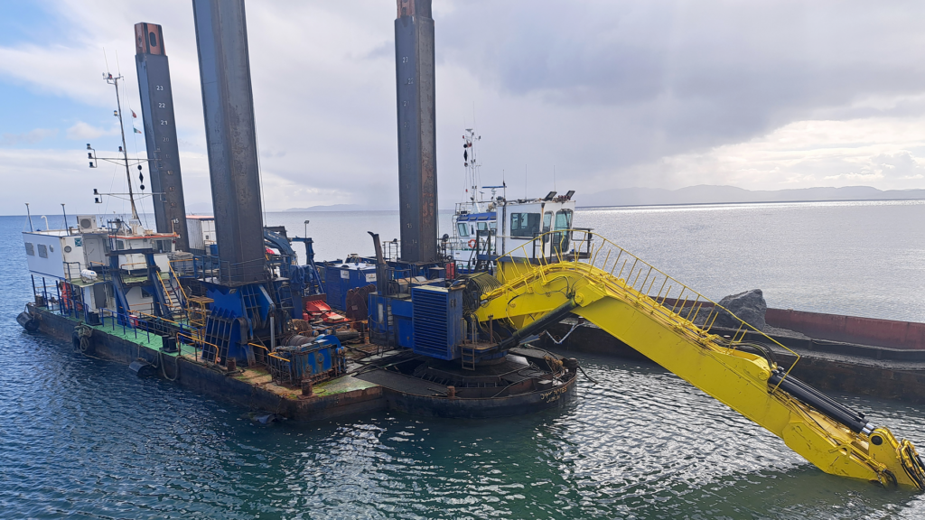 Works within Colonsay Pier